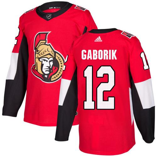 Adidas Men Ottawa Senators 12 Marian Gaborik Red Home Authentic Stitched NHL Jersey